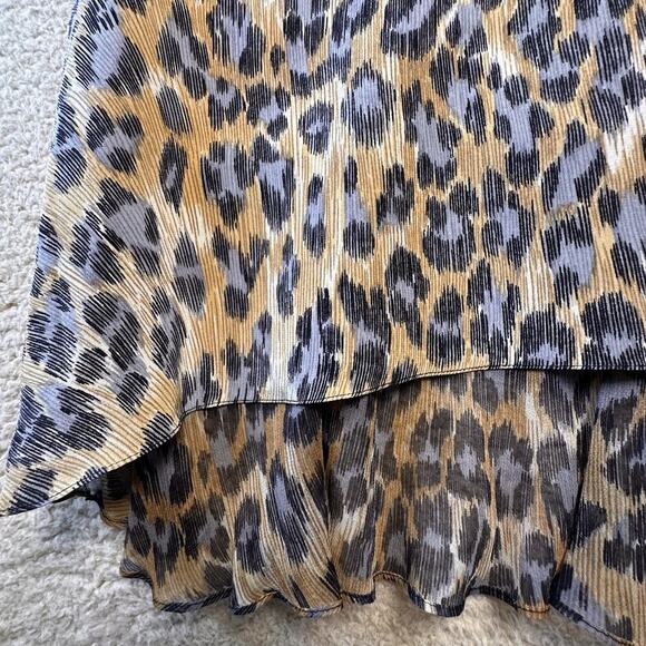 Tracy Reese 100% Silk Animal Print Blouse Top Sz S Sleeveless Mob Wife Career EC - Picture 10 of 16